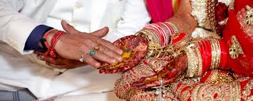 Bride and groom during a traditional South Indian wedding ceremony – wedding photography in Hyderabad